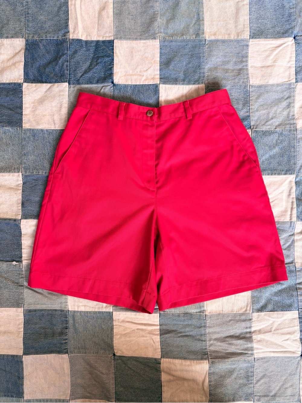 Liz Sport Hot Pink High Waisted Cotton Shorts